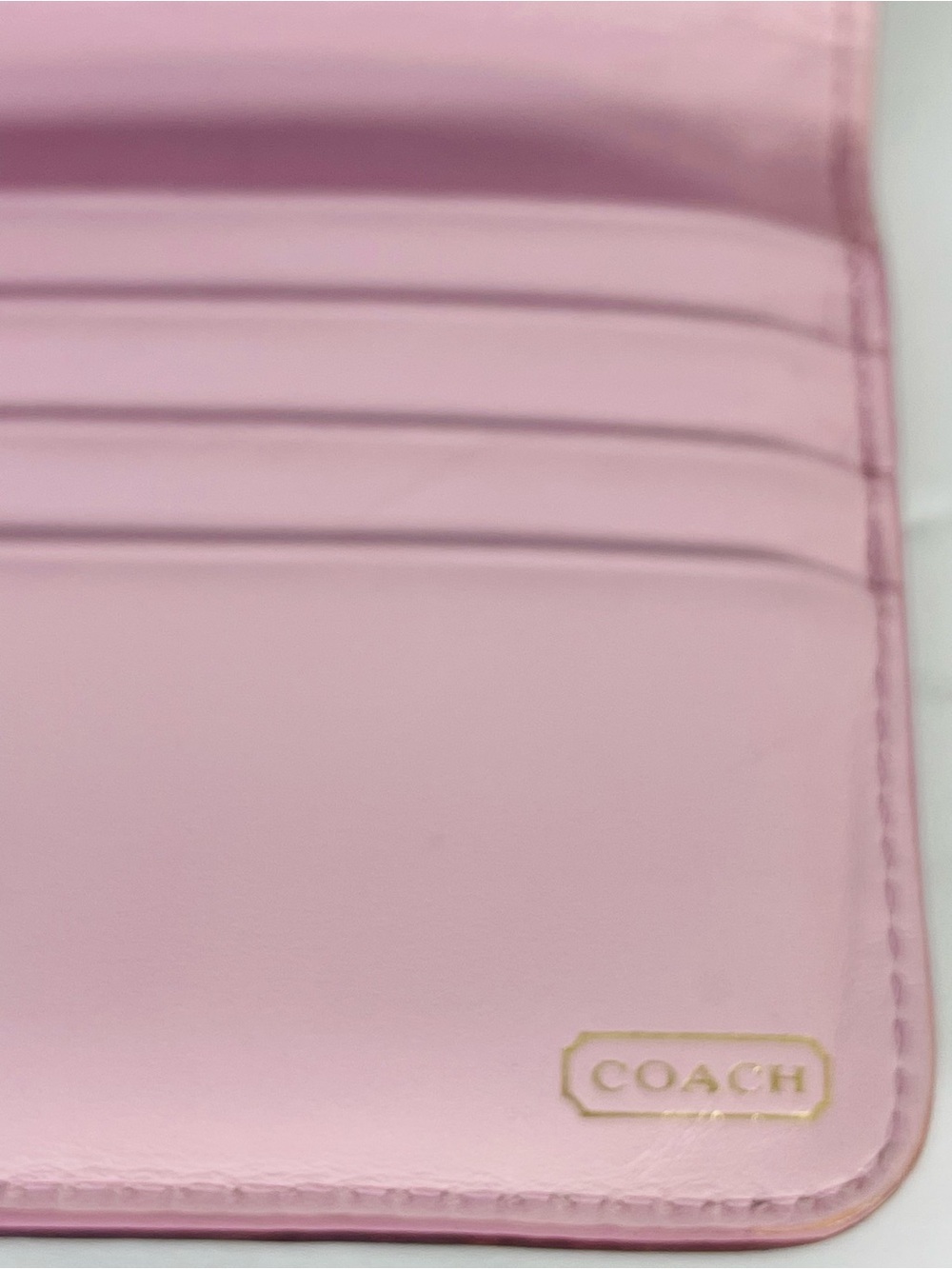 Coach Purple Signature Continental Wallet with Burgundy Trim and Gold Logo - Picture 6 of 13